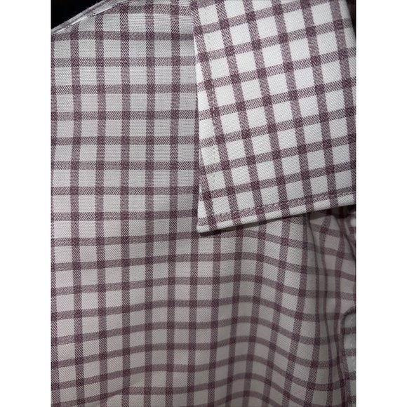 Jos A Bank Dress Button Down Shirt Reserve Tailored Fit Purple Check L - Picture 2 of 5